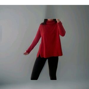 J. Jill Vibrant Red Cowl Neck Sweater